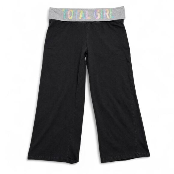 Total-girl Pants - Y2K Low rise fold over cotton Capri leggings 2000s “Total Girl “